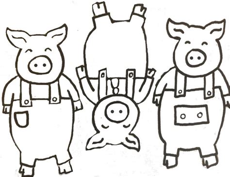 pigs printable template fairy tale crafts  pigs