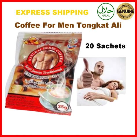 20 X Tongkat Ali Maca Guarana Strongman Natural Herbs Coffee For Men