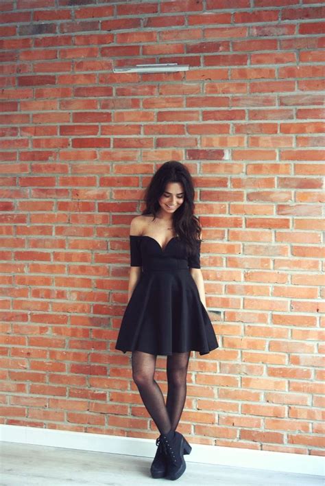 prom dresses  dr martens boots google search black dress fashion black tights outfit