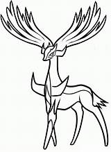 Pokemon Coloring Pages Xerneas Draw Legendary Drawing Step Characters Drawings Sketch Sheets Easy Coloriage Pokémon Imprimer Color Inside Template Deviantart sketch template