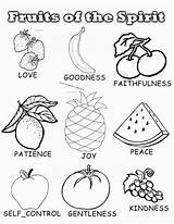 Coloring Pages Fruits Spirits Spirit Fruit Popular sketch template