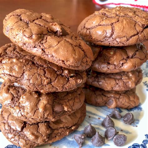 easy dark chocolate walnut cookies  bossy kitchen