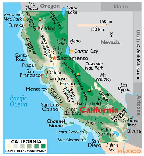california coast map topographic map  usa  states