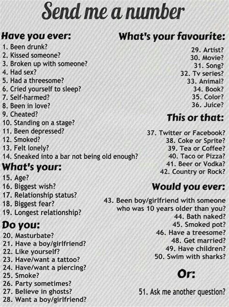 1000 images about send me a number on pinterest ask me