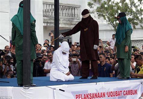 Prostitute Beaten With A Cane In Indonesia S Final Public