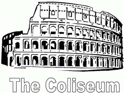 restored colosseum  ancient rome coloring page netart