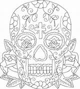 Skull Coloring Pages Sugar Candy Skulls Roses Mexican Print Printable Tattoos Adult Red Tattoo Rose So Color Colouring Deviantart Getdrawings sketch template