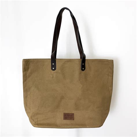 waxed canvas tote bag travel tote bag rogue industries