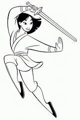 Coloring Mulan Pages Color Print sketch template