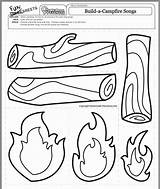 Preschool Camping Campfire Worksheets Activities Lag Camp Theme Coloring Preschoolers Baomer Pages Kindergarten Craft Fire Kids Color Songs Music Print sketch template