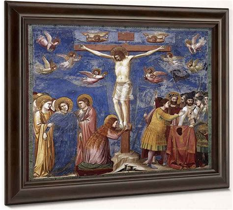 scenes   life  christ  crucifixion  giotto  bondone print  painting