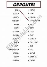 Adjectives Opposite Matching Activity Worksheet Worksheets Printable Esl Preview Eslprintables sketch template