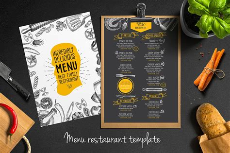 restaurant menu card designs ai psd docs pages design trends premium psd vector