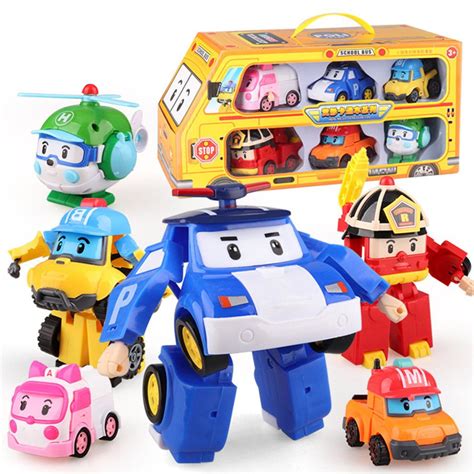 robocar poli transformation robot poli amber roy car toys action figure