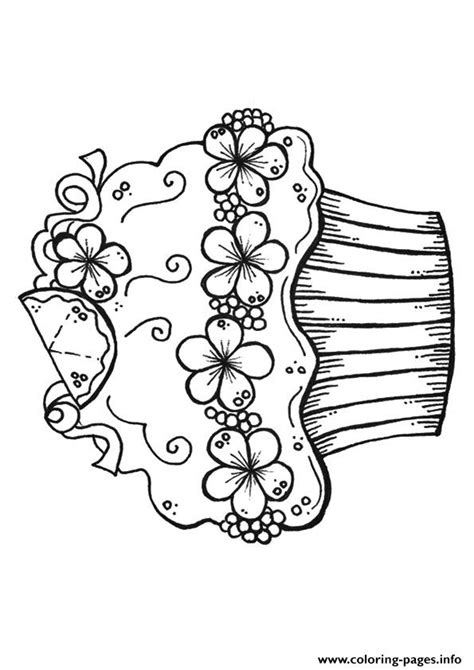 decorative cupcake coloring pages printable