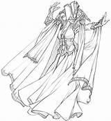 Coloring Pages Widermann Eva Cloak Concept Book Fantasy Character Cloaks Creative Cleric Wings Sketch Adult Witch Sketches Jane sketch template