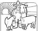 Coloring Farm Pages Animal Farmer Animals Click Color Printable Theme Drawings Clack Moo Preschool Kids Old Macdonald Crafts Clipart Drawing sketch template