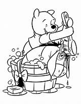 Coloring Pooh Winnie Characters Pages Popular Disney sketch template