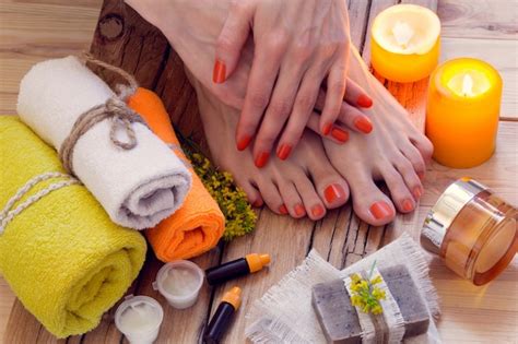 premium photo hands  feet spa treatment