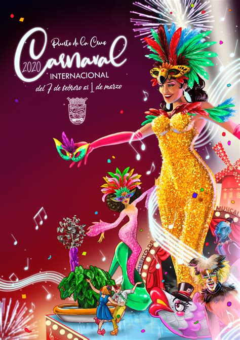 espectacular elegido cartel del carnaval internacional de puerto de la cruz  tenerife