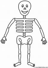 Skeleton Kids Coloring Halloween Printable Pages Drawing Clipart Human Skeletons Copy Half Easy Draw Skeletal System Drawings Cliparts Clip Print sketch template