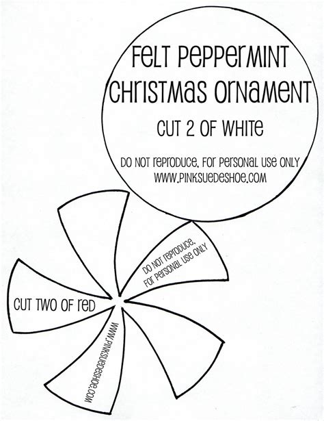 felt peppermint template pinksuedeshoe flickr