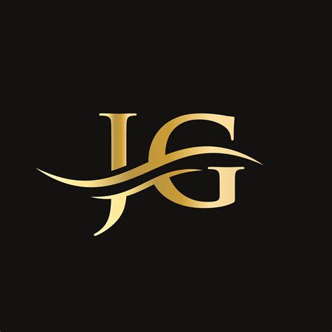 logotipo vinculado  la letra jg  la identidad comercial  de la empresa plantilla de