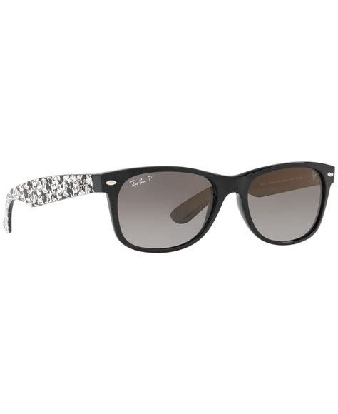 ray ban new wayfarer polarized sunglasses rb2132 55 in black lyst
