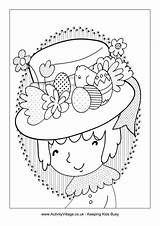 Easter Bonnet Colouring Pages Become Member Log Activity sketch template