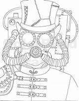 Steampunk Mask Owl Pages Template Coloring Choose Board sketch template
