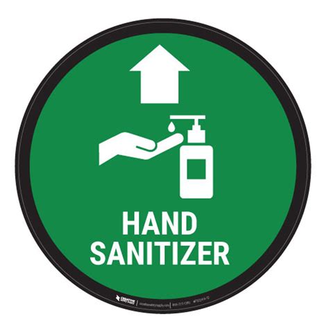 hand sanitizer floor sign creative safety supply