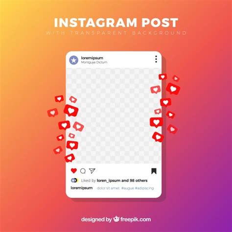 instagram post  transparent background   instagram mockup instagram posts