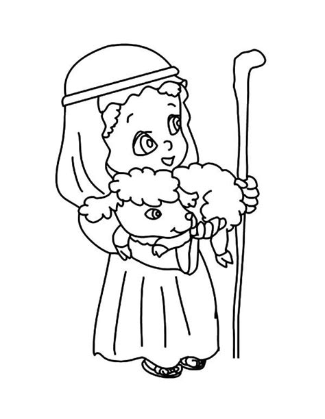 coloring pages  shepherd boy learning  draw coloring