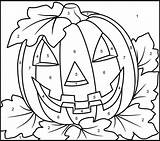 Color Number Halloween Pages Coloring Getcolorings sketch template