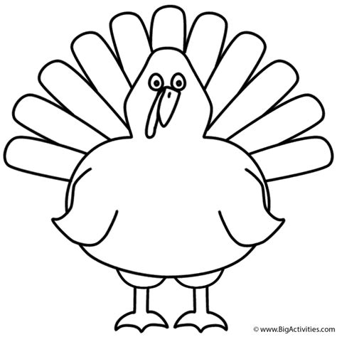 turkey front coloring page birds