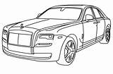 Rolls Royce Coloring Ghost sketch template