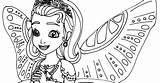 Sofia Coloring First Butterfly Pages Princess Amber sketch template