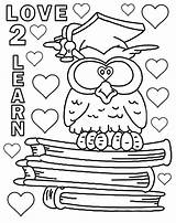 Owl Colouring School Learn Mask Books Back sketch template