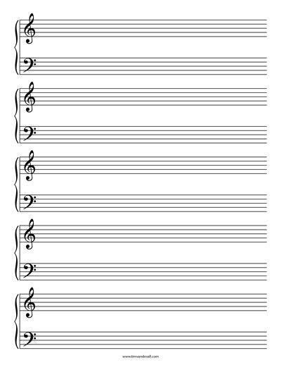 piano sheet blank