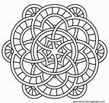 Coloring Mandala Simple Popular Mandalas sketch template