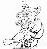Fox Muscular Hips Punching Mascot Illustration Vector Man Atstockillustration Buy sketch template