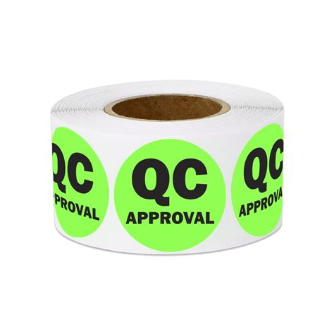 qc approval stickers labels  inventory quality control  rolls green walmartcom