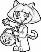 Dora Halloween Coloring Pages sketch template