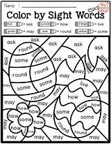 Sight Words Grade Color Spring First Code Word Worksheets Pages Kindergarten Coloring Teacherspayteachers Worksheet Find Choose Board Dolch sketch template