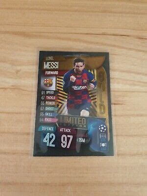 lionel messi   gold limited edition rare topps ebay