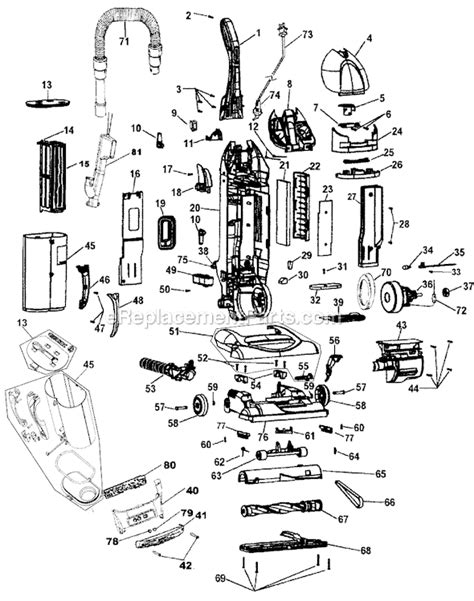 hoover   parts list  diagram ereplacementpartscom