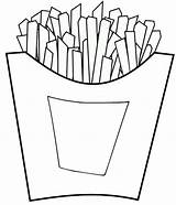 Coloring Fries Potato Pages French Yummy sketch template