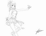Lucy Heartfilia Lineart Deviantart Fairy Manga Anime Fan sketch template