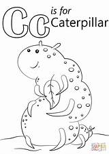 Coloring Letter Caterpillar Pages Printable Supercoloring Preschool Alphabet Words sketch template
