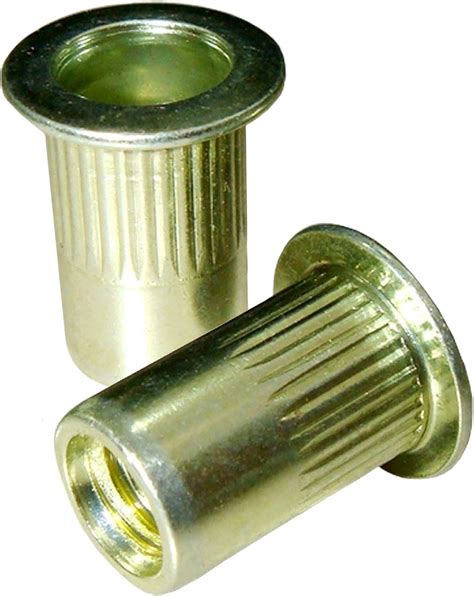 amazoncom rivet nuts threaded inserts  pack   unc zinc plated